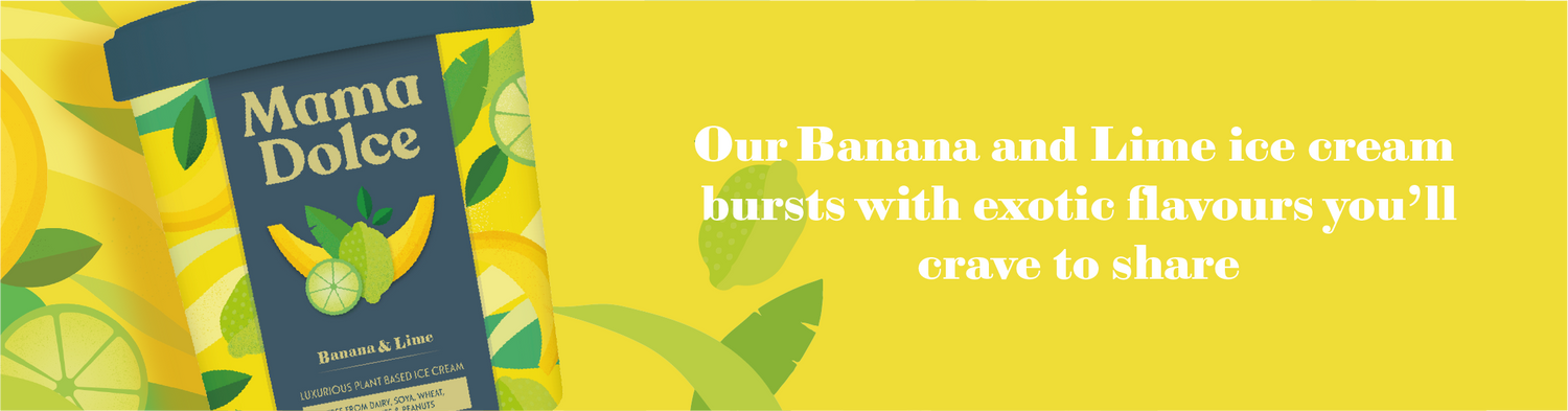 Our banana and lime ice cream bursts with exotic flavours you'll crave to share